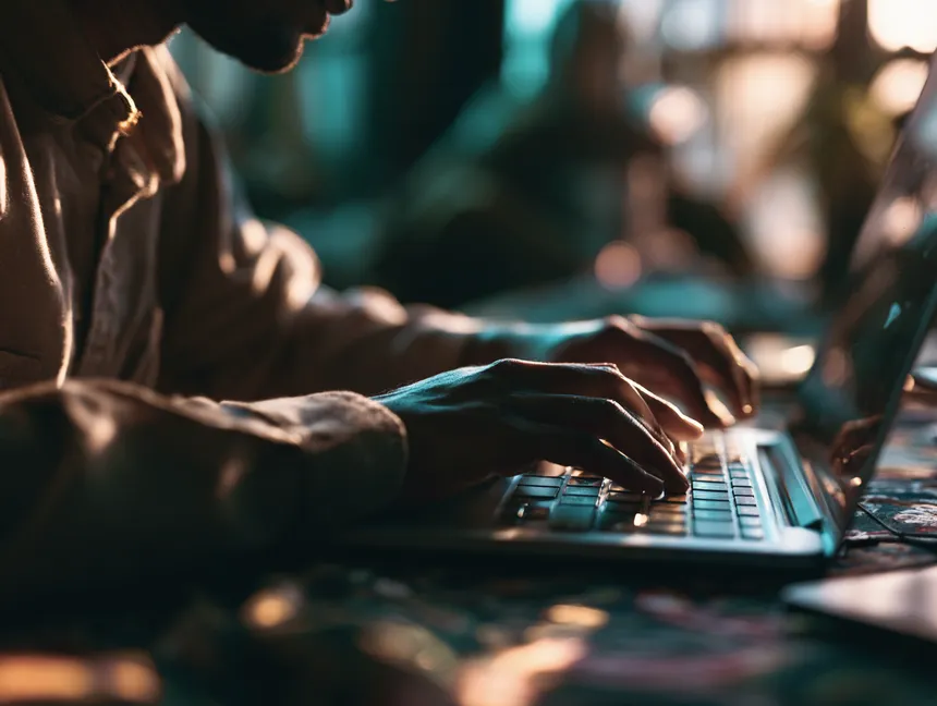 A student opens a laptop: the journey begins